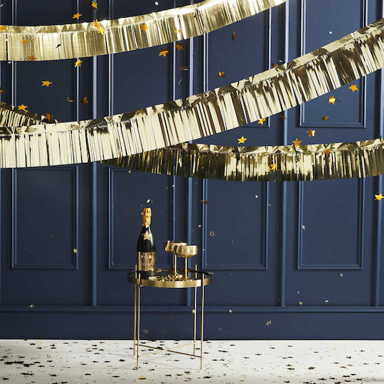 Διακοσμητική Γιρλάντα Χρυσά Κρόσια Gold Foiled Fringe Garland Decoration 5m