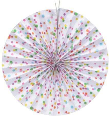 Paper Fan Ball Set/4 35cm Multicolor