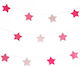 Garland 17 Stars 3m Pink