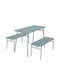Set Sala De Mese Pentru Exterior 3 Piese Salvie Cu Perne