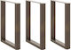 vidaXL Metallic Furniture Leg 3 Pieces Suitable...