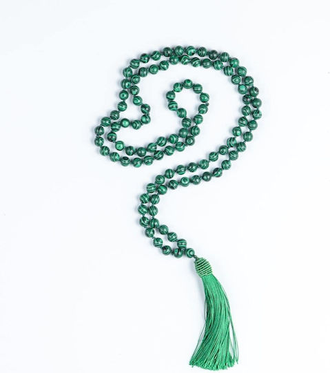 Cuoro Worry Beads Mala Cuoro Semi-Precious Stones Malachite Green