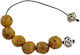 Scented Nutmeg Begleri with 6 Beads Seeds Beige 20.5cm
