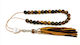 Eye Of The Tiger Worry Beads with Tassel Brown 34cm