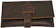 Leon Tobacco Pouch Large Leather Tie Dark Brown