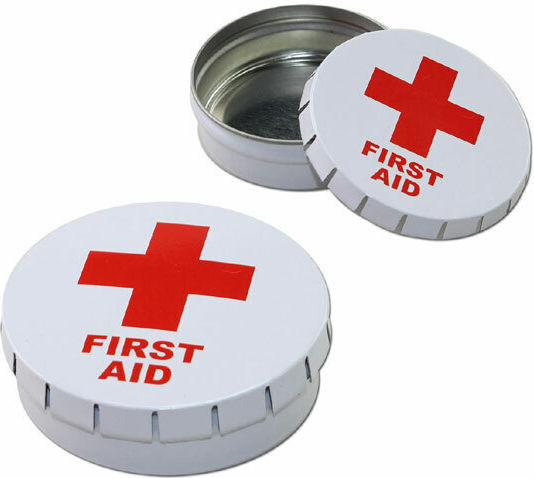 Metall-Clickclack-Dose Erste Hilfe 55mm