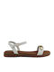 Women's Flat Sandals in White Color
