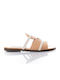 Leder Flache Sandalen für Damen in Braun Farbe