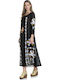 MiandMi Women's Maxi Caftan Beachwear Black