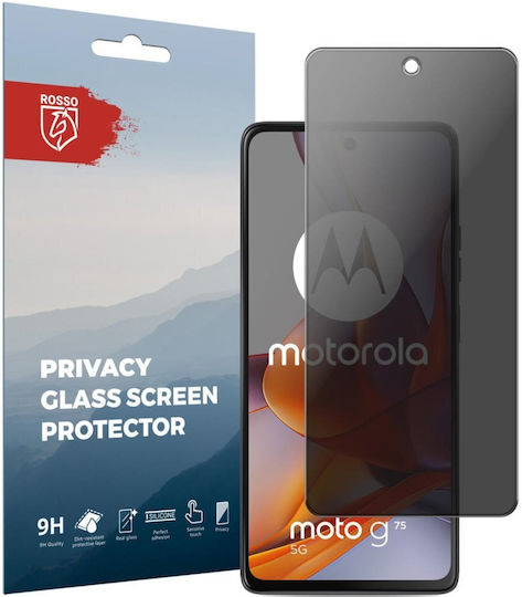 Rosso 2.5D Privacy Tempered Glass Μαύρο (Moto G75)