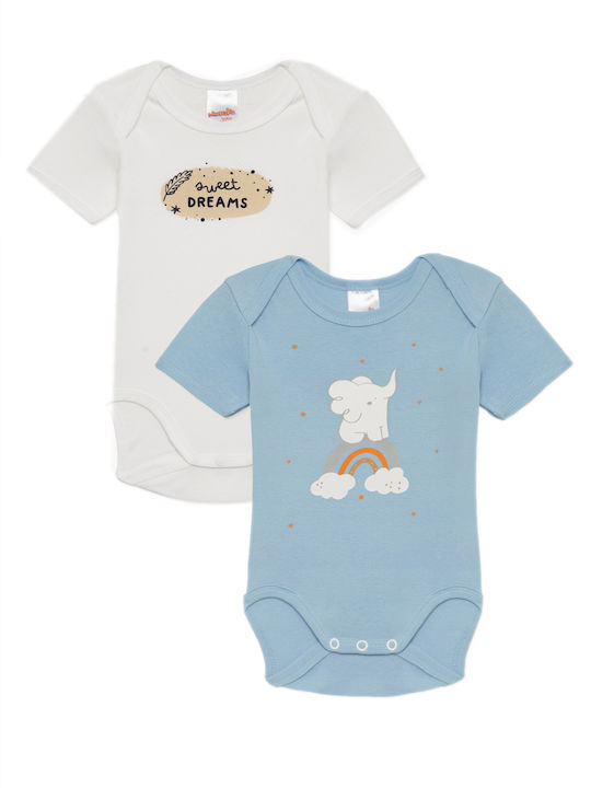 Minerva Sweet dreams Short-Sleeved Light Blue 2pcs