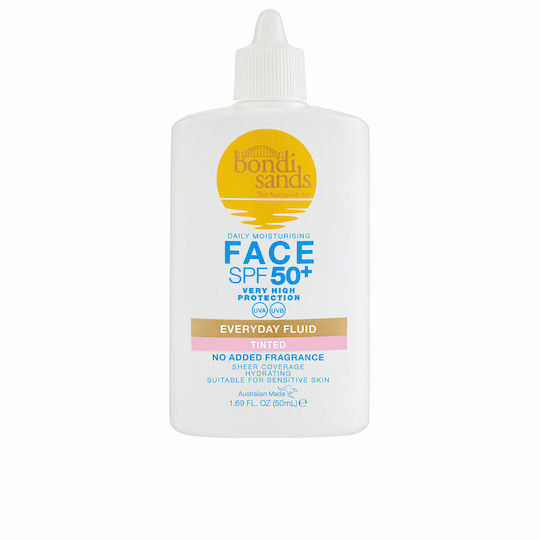 Bondi Sands Fluid Facial Colorat fara parfum Spf 50+ 50 ml