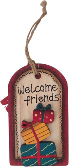 Hanging Ornament Label Wooden Multicolour 6.5x10cm