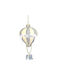Ornament suspendat Balon cu aer cald De sticlă Albastru deschis