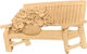 Holzgeschnitzte Dekorative Bank 7 cm x 4 cm