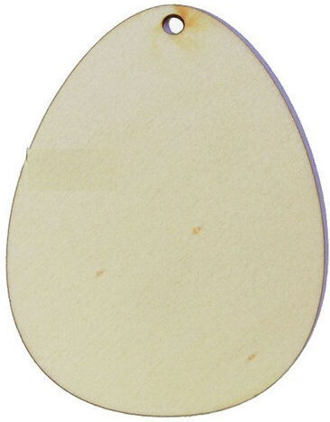 Easter Wooden Eggs Flat 10cm Set of 3