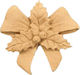 Wooden Carved Decorative Christmas Ornament 4cm x 5cm