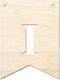 Buchstabe I Holzgirlande 12 x 9 cm
