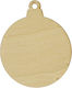 Holz-Dekorations-Weihnachtskugel, Größe 8 cm, Naturholz 11235