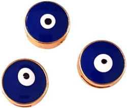 Metal Eye 1cm Set/30 Blue Enamel