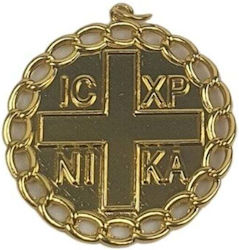 Metal Cross Set/5 4cm Gold