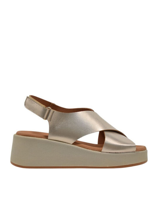 Ragazza Women's Leather Platform Shoes Beige