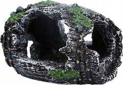 Διακοσμητικό Ενυδρείου Βαρέλι 7,8x5xυ5,5cm Γκρι