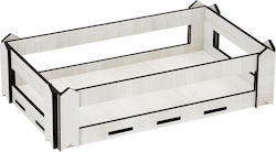 Ladă decorativă albă din lemn 36x21x10cm M10550b-1
