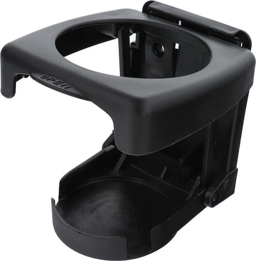 Car Cup Holder Foldable 1 Position with Adhesive Tape in Black Color