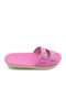 Women's Flat Sandals in Fuchsia Color