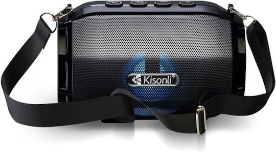 Kisonli Led-904 Bluetooth високоговорител 5W с радио и живот на батерията до 2 часа Черен