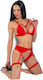 Seila Set Red Bra Plus Thong Xs