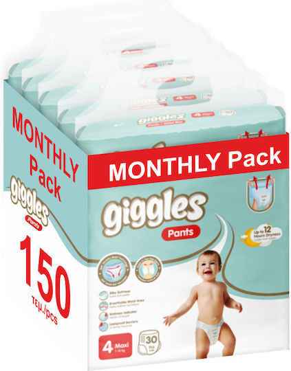Giggles Scutece chiloțel Pants Premium Pachet Lunar Nr. 4 pentru 7-18kg 150buc