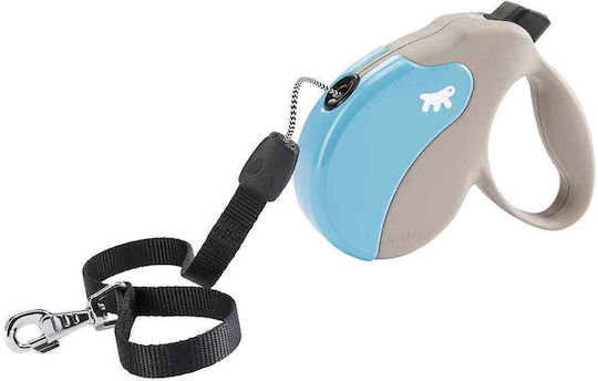 Ferplast Foldable Dog Leash/Lead Strap Amigo Cord Small in Light Blue color up to 15kg