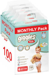 Giggles Pants Premium No. 6 για 15+kg 100τμχ Giggles Pants Premium No. 6 για 15+kg 100τμχ