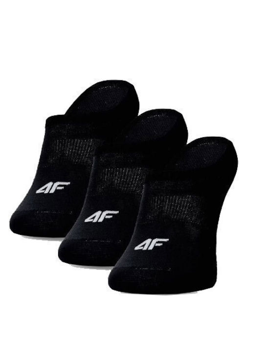 4F Athletic Socks Black 3 Pairs