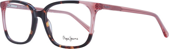 Pepe Jeans Damen Acetat Brillengestell Braun PJ3484-155