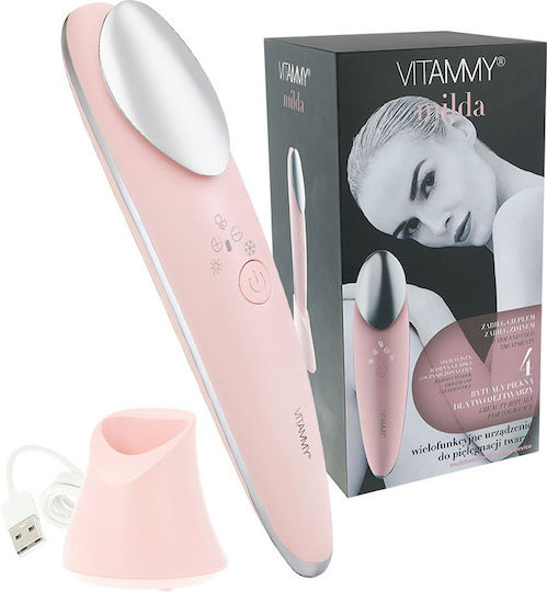 Aparat multifuncțional de îngrijire facială Vitammy Milda pentru toate tipurile de piele, tratament cald-rece, masaj cu vibrații, wireless