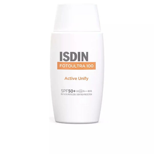 Isdin Fotoultra 100 Active Unify Loțiune Antisolară Pentru Față Protectie Solara (SPF) 50+ 50ml