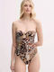 Strapless Ολόσωμο Μαγιό Animal Print