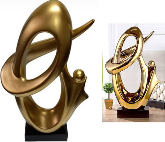 Ceramic Decorative Piece Gold 21x50cm Inart 3-70-102-7019 Inart