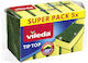 Vileda Tip Top Set Dish Sponges Multicolored 5 Pieces
