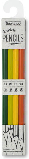 If Bookaroo Σετ 4 Μολύβια 2h Hb 2b 4b – Greens