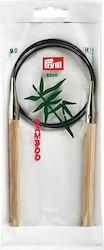 80εκ Νο9 Bελόνες Κυκλικές Πλεξίματος Bamboo Φυσ...