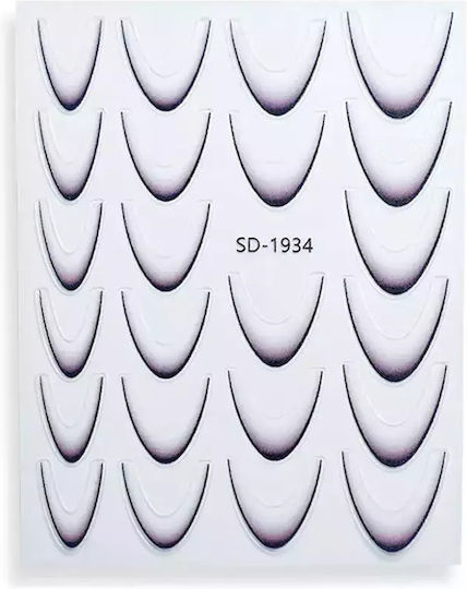Wd Nail Stickers French Manicure Black Nail Stickers French Manicure Black