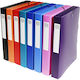 Plastic Elastic Box A4 4cm Spine 8 Assorted Colors Pack of 8 Pieces