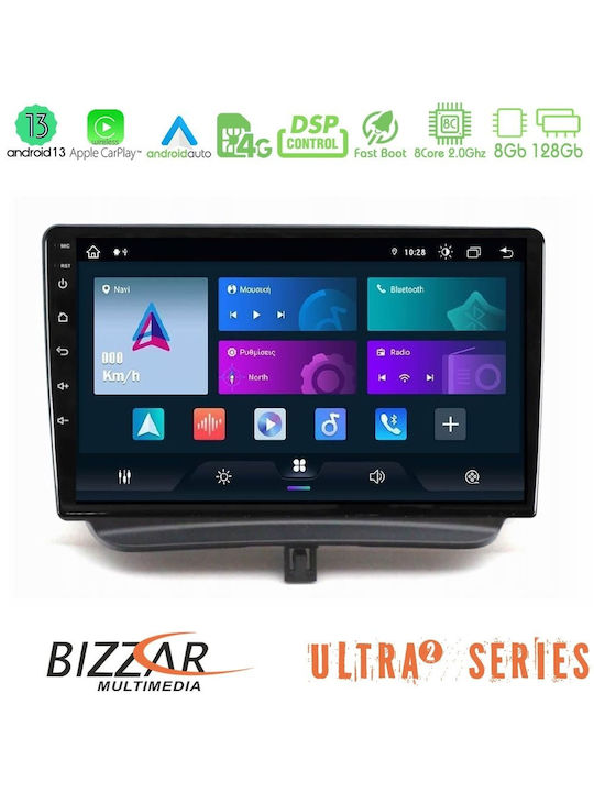 Bizzar Car Audio System for Ford Courier 2015-2023 (Bluetooth/USB/WiFi/GPS/Apple-Carplay/Android-Auto) with Touch Screen 9"