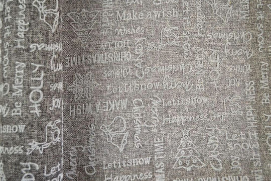 Material din pânză de sac Crăciun Fă o dorință Gri 5 M Gri