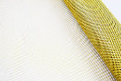 Inferno Gold Waben-Mesh-Stoff 5 m Gold