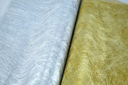 Material tip pânză de păianjen auriu-argintiu 60cm X 9,1m
